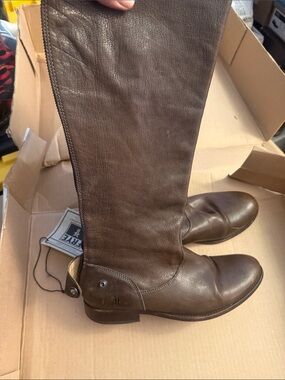 Frye Tan Leather Boot Interior Label
